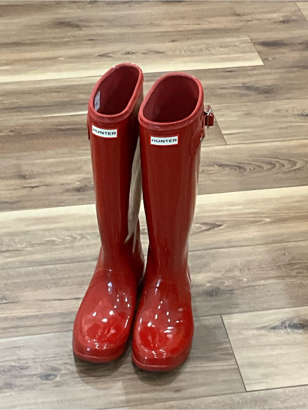 Women’s Hunter Original Tall Gloss Red Rain Boots Sz 9 *Excellent Condition*!!